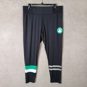 NBA Unk Pants Womens XL Black Boston Celtics Leggings Polyester Spandex Athletic